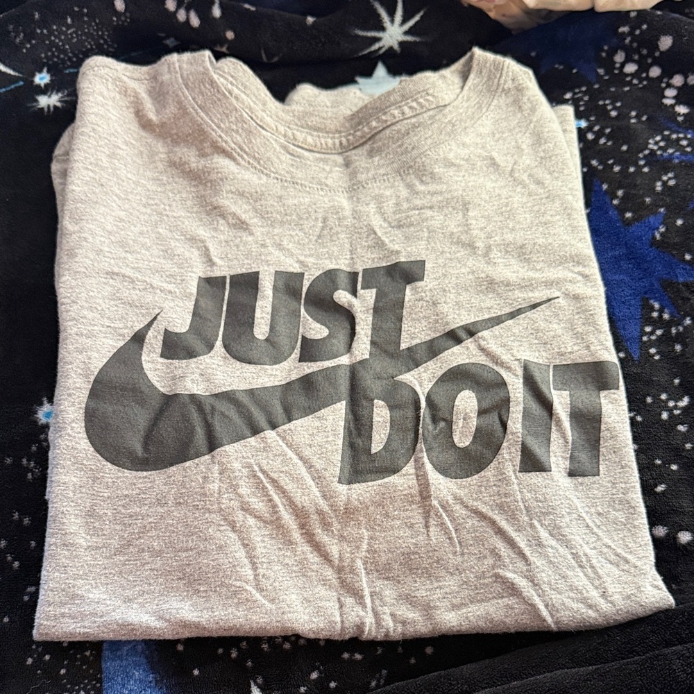Nike Gray T-Shirt with Bold Logo